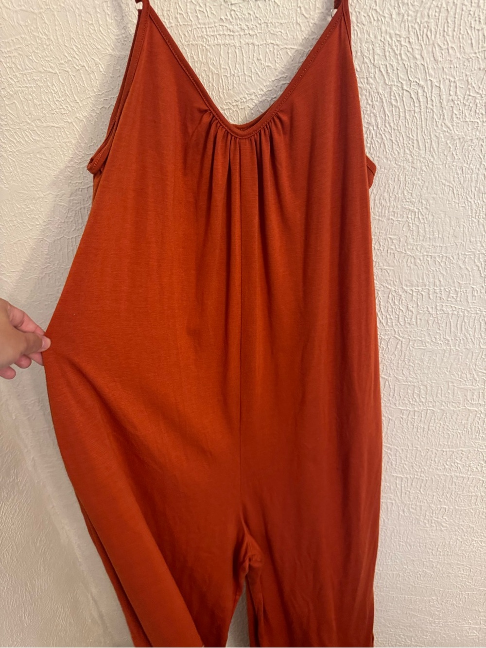 Rust Spaghetti-Strap Jumpsuit - Picture 2 of 7